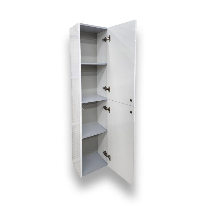Vida White Wall Hung Linen Cabinet - Image 2