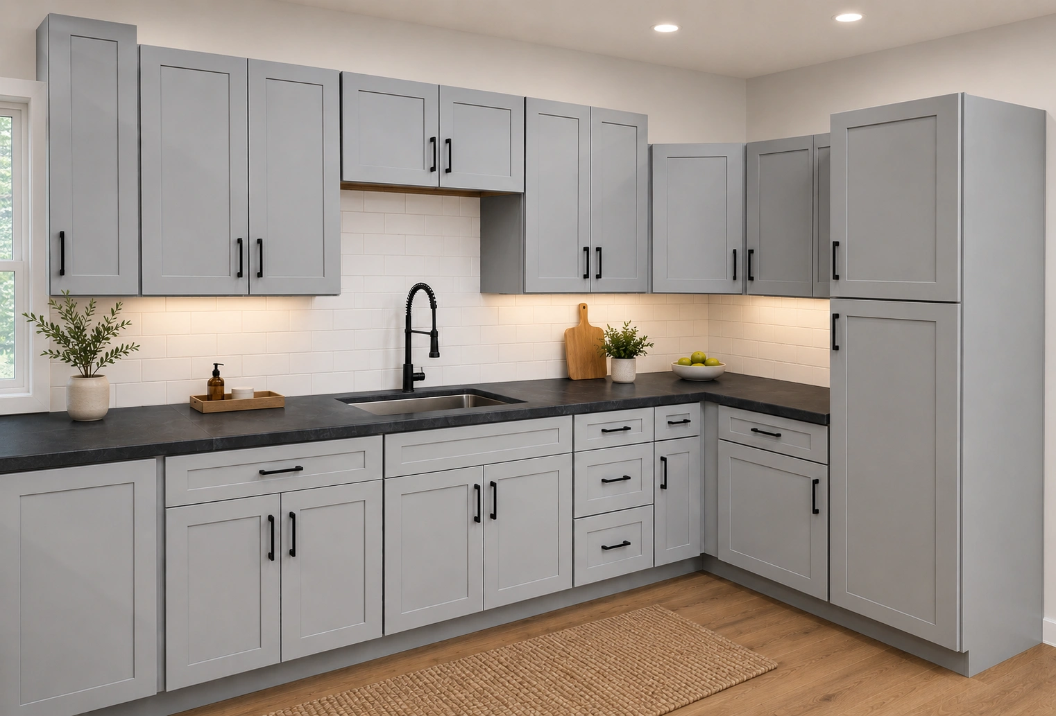 Santana Pebble Grey Kitchen Cabinets