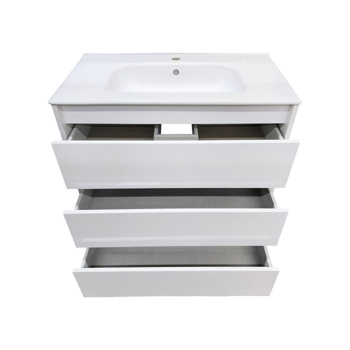 Sansa High Gloss White Vanity - Image 2