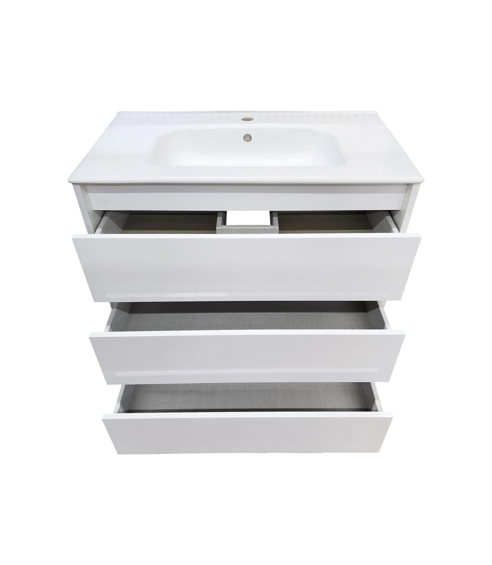 Sansa High Gloss White Vanity - Image 2