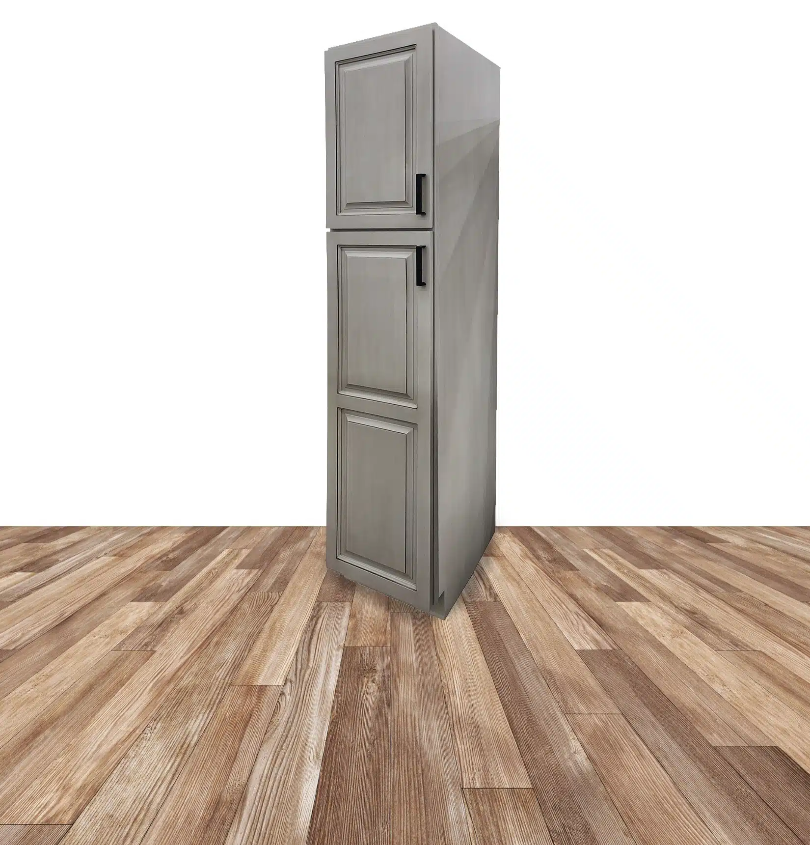 Glazed Grey Linen Cabinet - Closeout