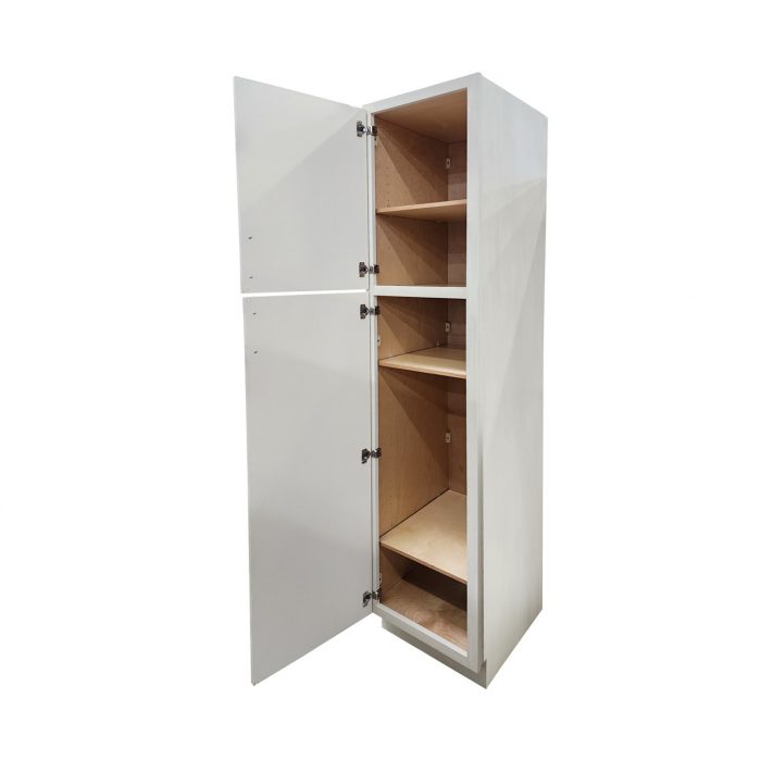 Glazed White Linen Cabinet - Closeout - Image 2
