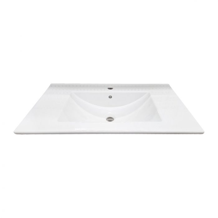 Kyra White Ceramic Vanity Top