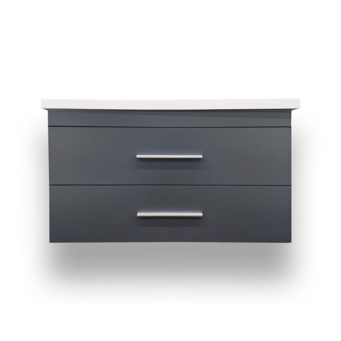 Odin Dark Grey Wall Hung Vanity - Closeout