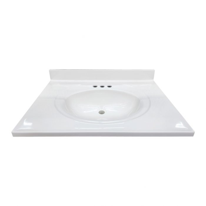 Todi Oval Cultured Marble Vanity Top