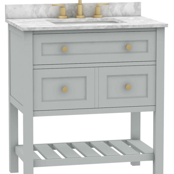 Corry Sea Green Vanity & Top Combo - Image 2