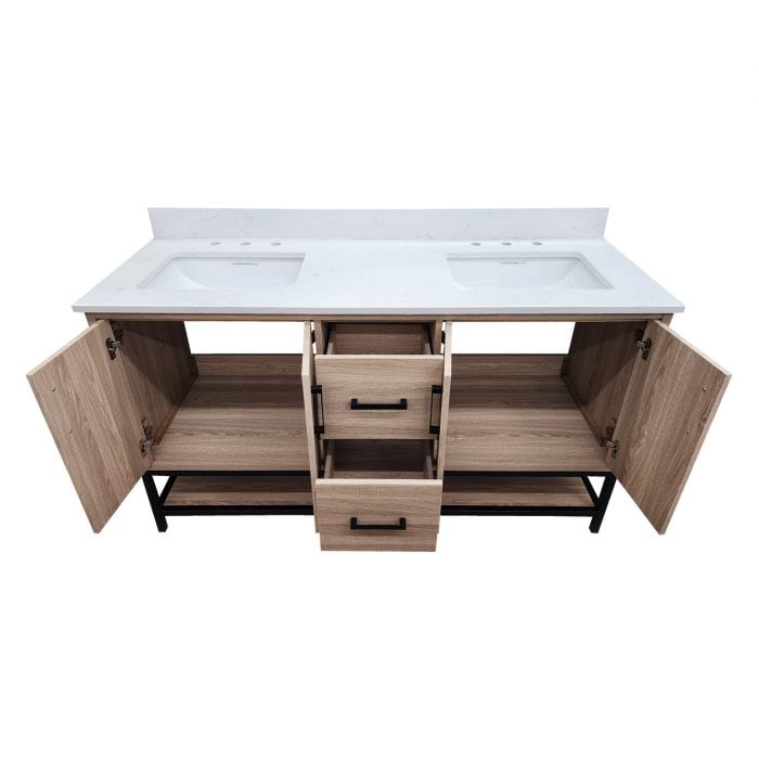 Hartley Nature Oak Vanity & Top Combo - Image 6