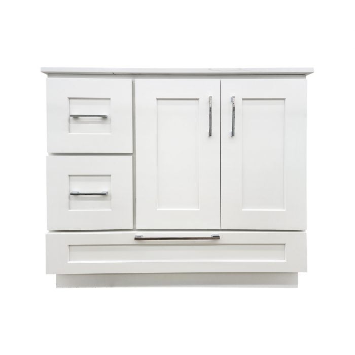 Arctic White with Bottom Drawers Vanity