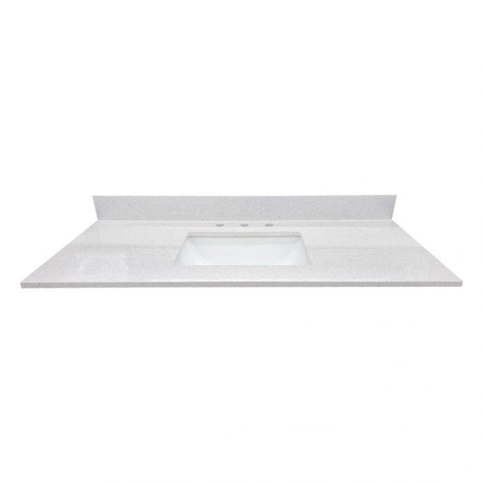Silver Crystal Engineered Stone Vanity Top - Closeout