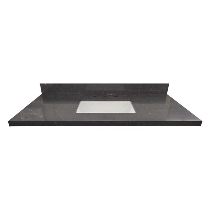 Charcoal Grey Quartz Stone Vanity Top - Closeout