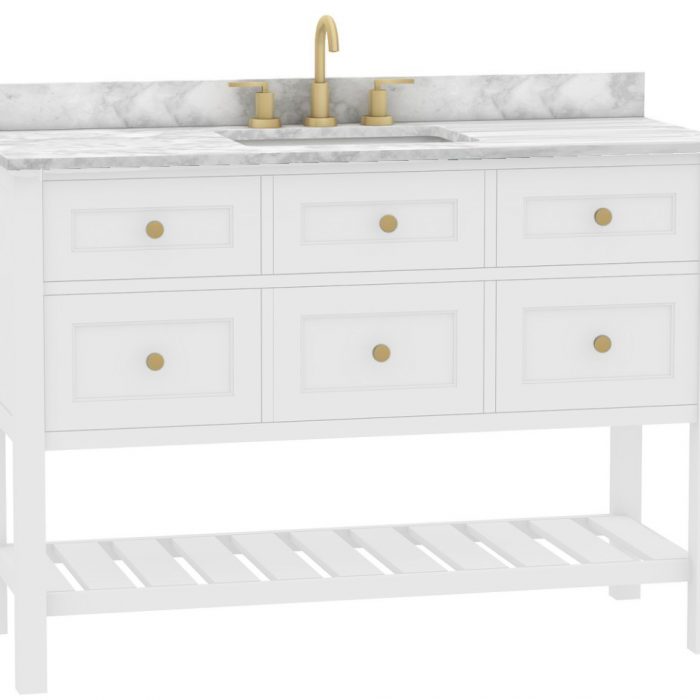 Corry White Vanity & Top Combo - Image 3