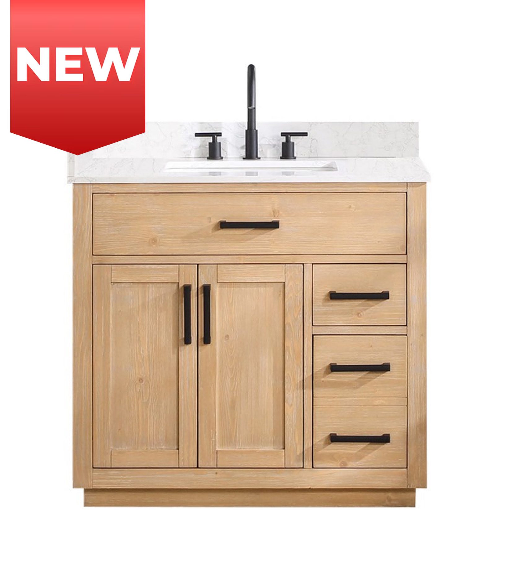 Gavril Light Brown Vanity & Top Combo Builders Surplus Wholesale