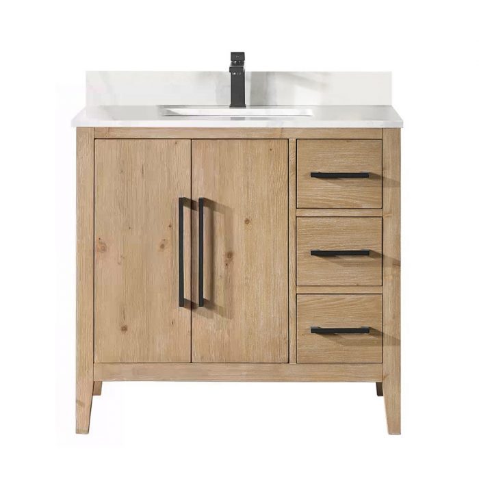 Zoriana Weathered Fir Vanity & Top Combo