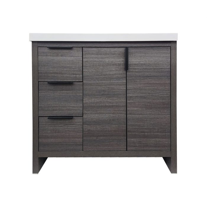 Evana Leached Oak Vanity & Top Combo - Closeout