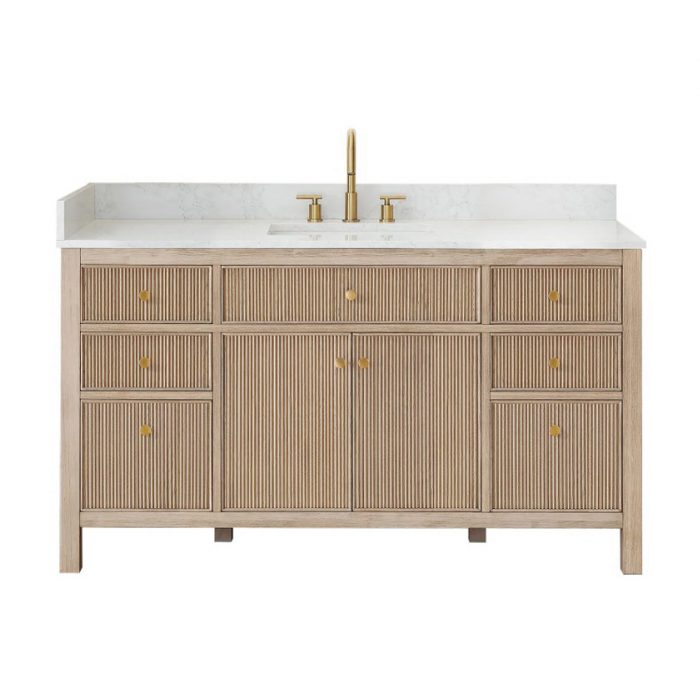 Sarrito Natural Oak Vanity & Top Combo - Image 3