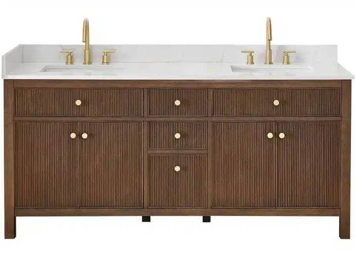 Sarrito Brown Vanity with Top & Sink | Builders Surplus