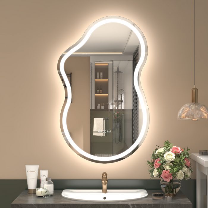 Moonlit Contour LED Mirror