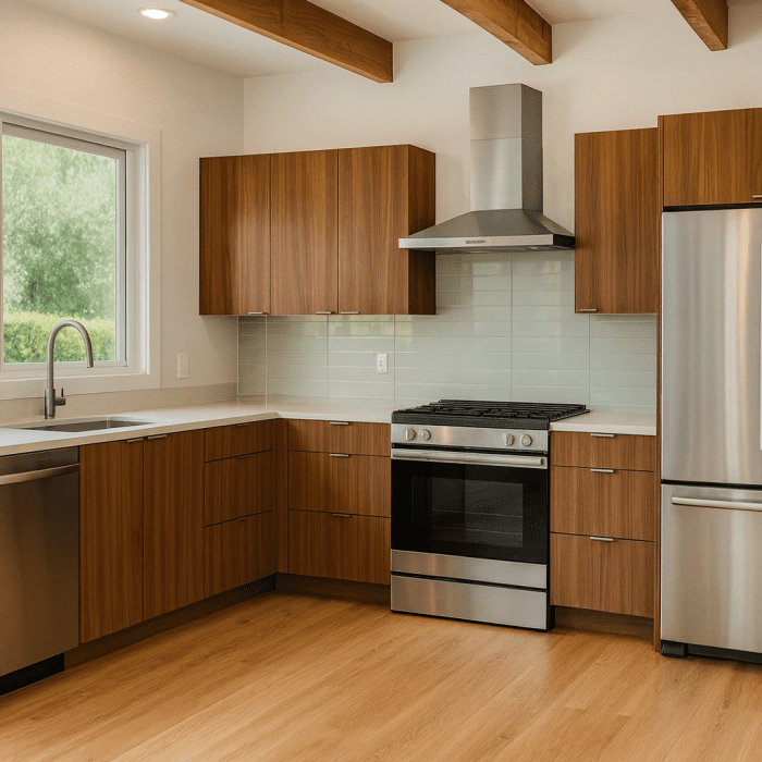 Alma "Wood Grain" Parisian Walnut Kitchen Cabinets - Traditional (3 Week Lead Time)