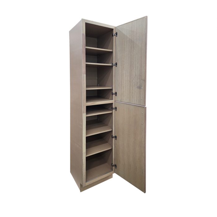 Aria Slim White Oak Linen Cabinet - Image 2
