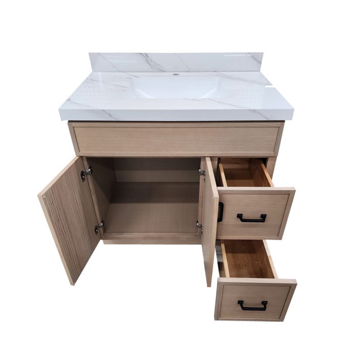Aria Slim White Oak Vanity - Image 2
