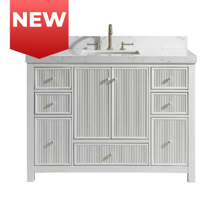Latta White Vanity & Top Combo