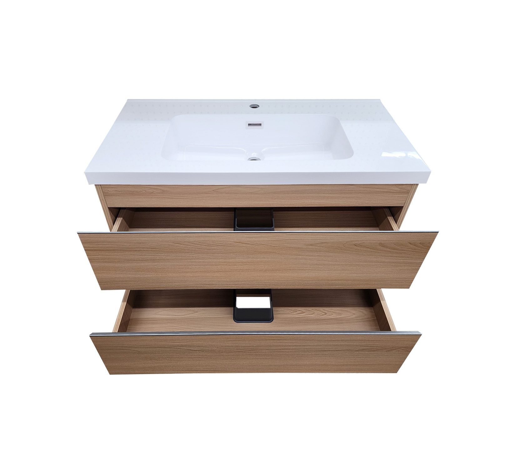 Modern Timber Wall Hung Vanity & Top Combo - Image 2