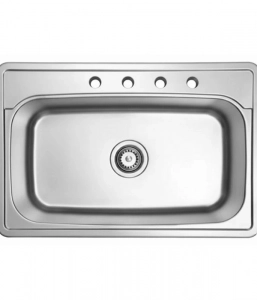Stainless Steel Overmount Sink – Single Bowl