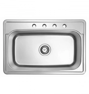Stainless Steel Overmount Sink – Single Bowl