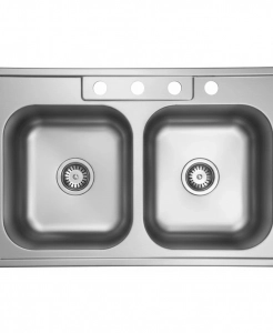 Stainless Steel Overmount Sink – Double Bowl