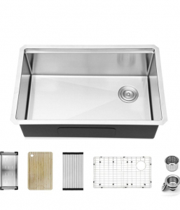 *New Stock* Stainless Steel Undermount Kitchen Sink – Single (Includes Accessories)