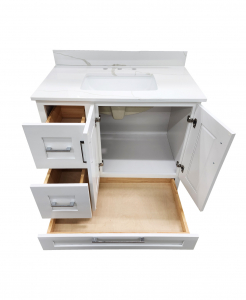 Arctic White with Bottom Drawers Vanity