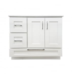 Arctic White with Bottom Drawers Vanity