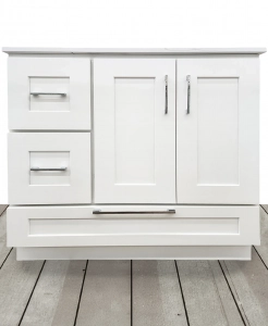 Arctic White with Bottom Drawers Vanity