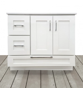 Arctic White with Bottom Drawers Vanity