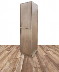 Aria Slim White Oak Linen Cabinet