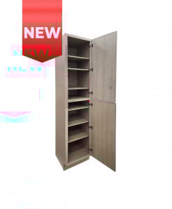 Aria Slim White Oak Linen Cabinet