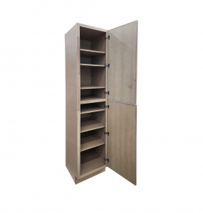 Aria Slim White Oak Linen Cabinet