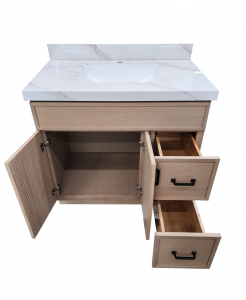Aria Slim White Oak Vanity