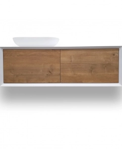 Bergen White Wall Hung Vanity & Top Combo