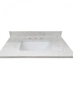 Bianco Square Crushed Marble Vanity Top