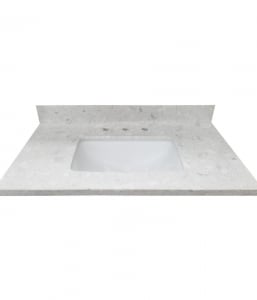 Bianco Square Crushed Marble Vanity Top
