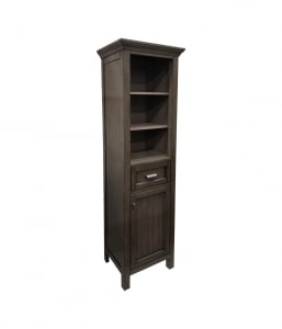 Brantley Distressed Grey Linen Cabinet – Closeout