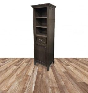 Brantley Distressed Grey Linen Cabinet – Closeout