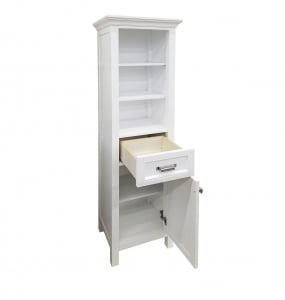 Brantley Harbor White Linen Cabinet