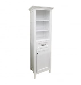 Brantley Harbor White Linen Cabinet