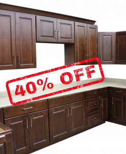 Brentwood Espresso Alder Kitchen Cabinets – 40% Off!