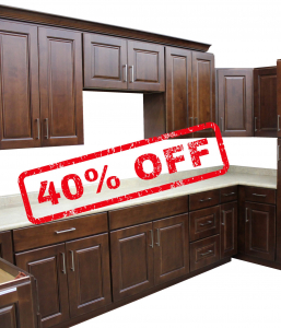 Brentwood Espresso Alder Kitchen Cabinets – 40% Off!