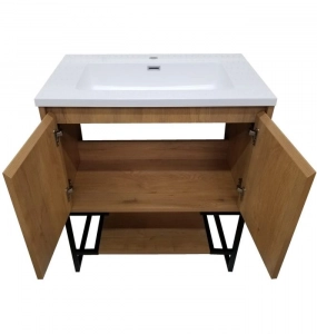 Bronson Oak Vanity & Top Combo  – Closeout