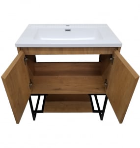 Bronson Oak Vanity & Top Combo