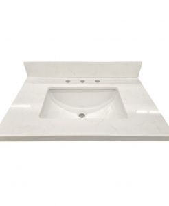 Calcatta Quartz 8″ Drill Vanity Top